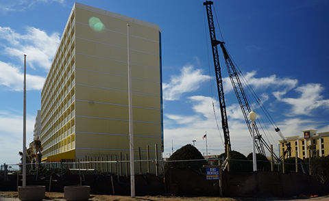 After photo of hotel demolition, VA Beach