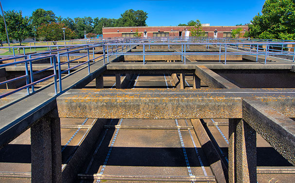 Water Treatement Holding Wells at demolished Water Treatment Plant