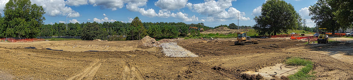 Grading of acorage, Lee Hall Water Treatment Plant