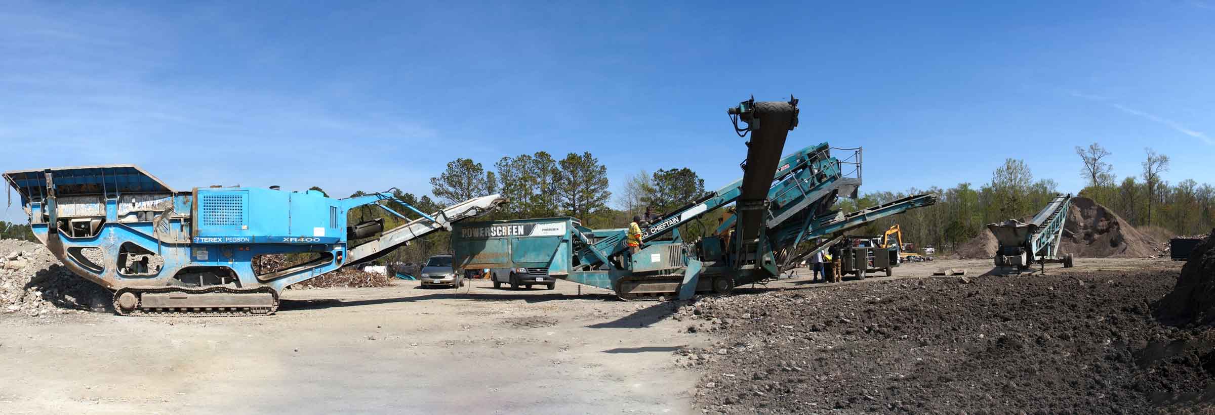 Series showing Macsons recycling operations at Bowers Hill yard VA